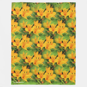 Lily of the Incas / Gult Alstroemeria Fleecefilt