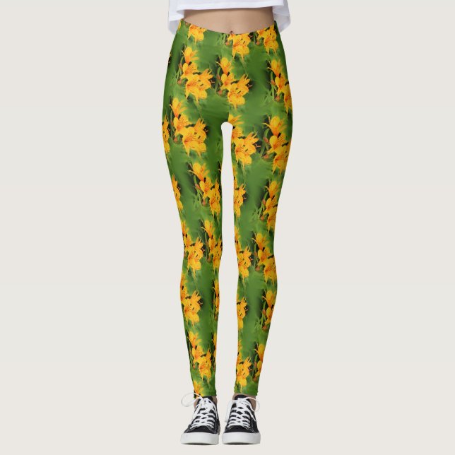 Lily of the Incas / Gult Alstroemeria Leggings (Framsida)