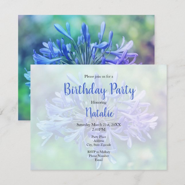 Lily of the Nile Inbjudningar (Fram/baksida)