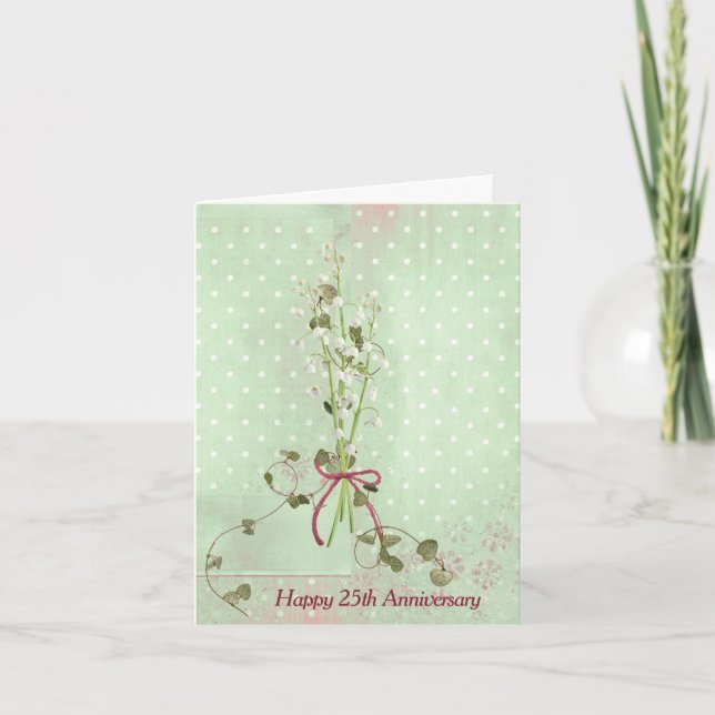 Lily of the Valley 25-årsjubileum Kort (Framsida)