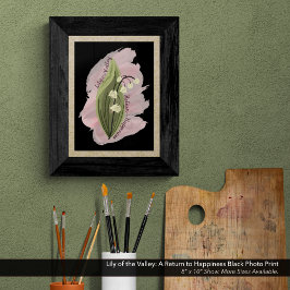 Lily of the Valley: A Return to Happiness Black Fototryck