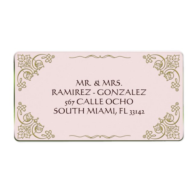 Lily of the Valley - Address Label Blank Fraktsedel (Framsidan)