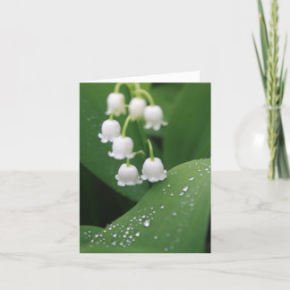 Lily of the Valley after the Rain Note Card Tack Kort