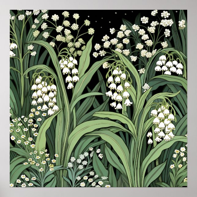 Lily of the Valley Art Print Poster (Framsidan)
