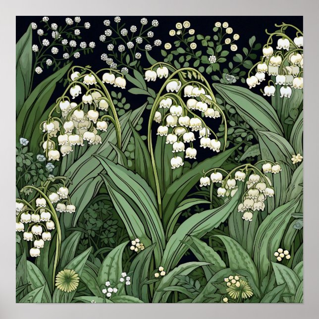 Lily of the Valley Art Print Poster (Framsidan)