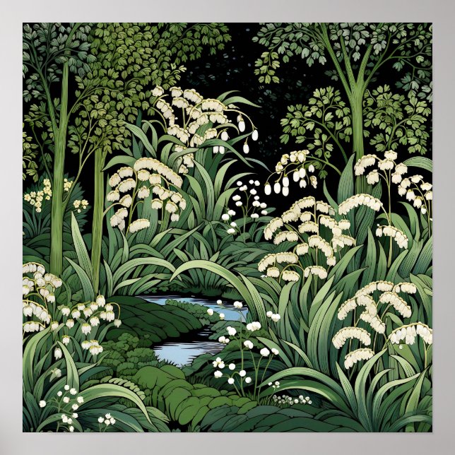 Lily of the Valley Art Print Poster (Framsidan)
