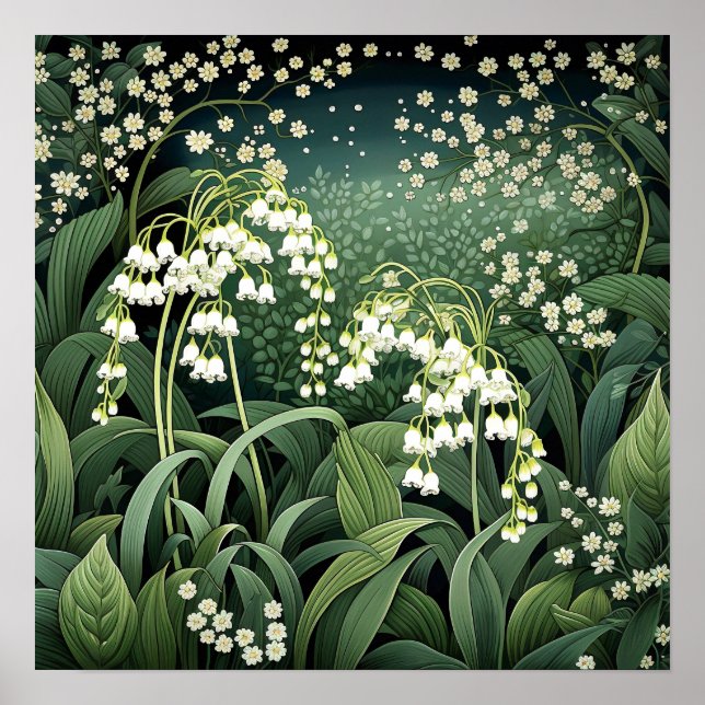 Lily of the Valley Art Print Poster (Framsidan)