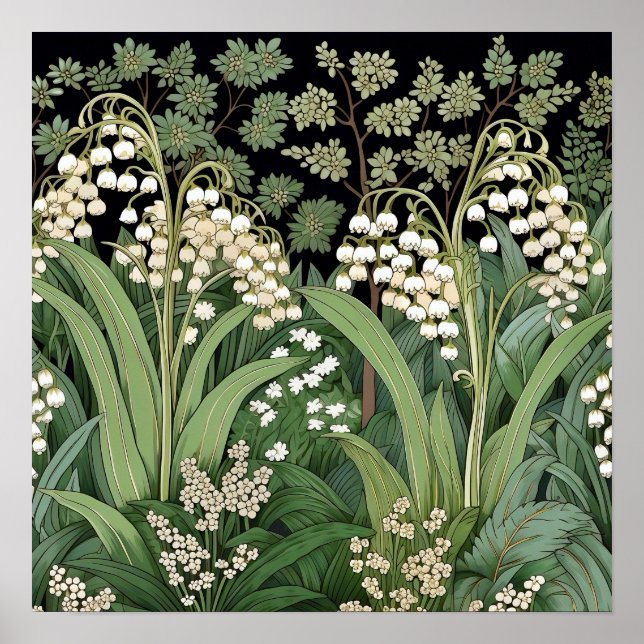 Lily of the Valley Art Print Poster (Framsidan)