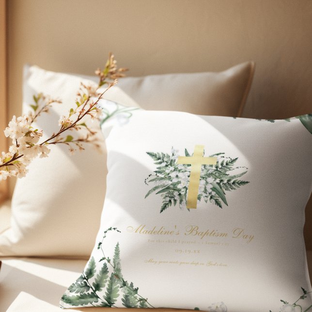 Lily of the Valley | Baptism Christening Keepsaké Kudde (Skapare uppladdad)