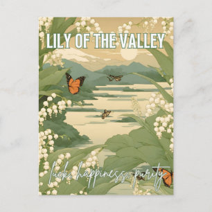 Lily of the Valley Birth Month Flower Japanska Vykort