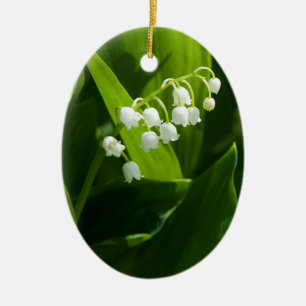 Lily of the valley-blomman julgransprydnad keramik