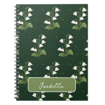 Lily of the Valley Blommönster Spiral Notebook