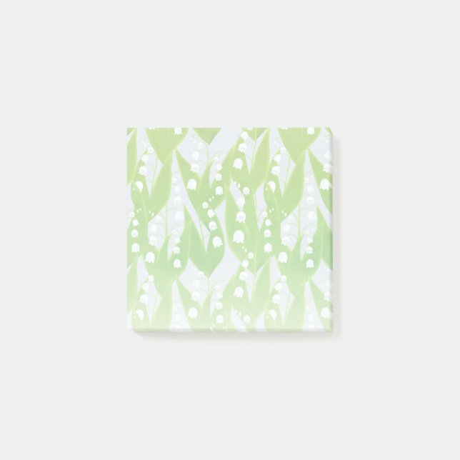 Lily of the Valley-Blommönstret Post-it Block (Framsida)