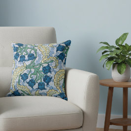 Lily of the Valley Blue Blommigt Kudde