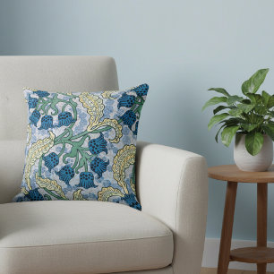 Lily of the Valley Blue Blommigt Kudde