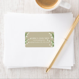 Lily of the Valley Bouquet Bröllop Adressetikett