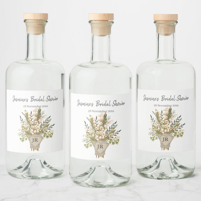 Lily of the Valley Bouquet Möhippa Spritflaskor Etikett (Flaskor)