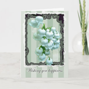 Lily of the Valley Bröllop Happiness Card Kort