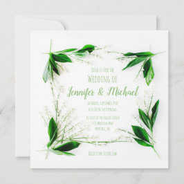 Lily of the valley bröllopsinbjudningar inbjudningar