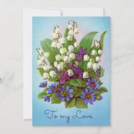 Lily of the valley Cards Victorian Valentiness. Tack Kort