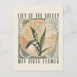 Lily of the Valley Elegant May Birth Month Flower Vykort
