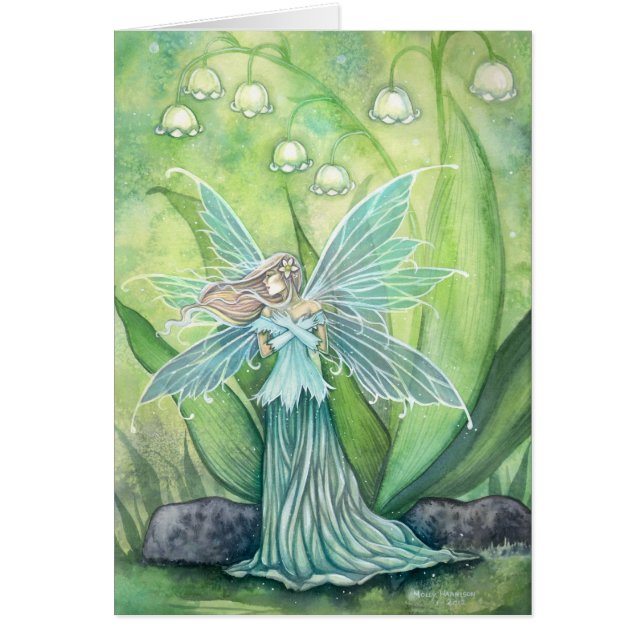 Lily of the Valley Fairy Card Hälsningskort (Framsidan)