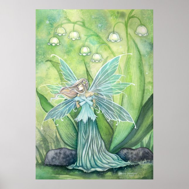 Lily of the Valley Fairy Fantasy Art Print Poster (Framsidan)