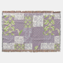 Lily-of-the-Valley Faux Patchwork Mauve Filt