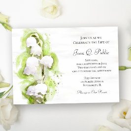 Lily of the Valley Firande of Life Memorial Inbjudningar