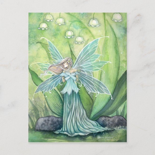 Lily of the Valley Flower Fairy Postcard Vykort (Framsida)