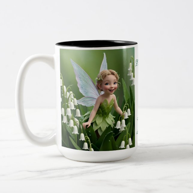 Lily of the Valley Flower Fairy Två-Tonad Mugg (Vänster)