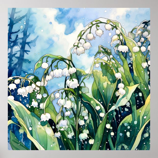 Lily of the Valley Flower Poster (Framsidan)