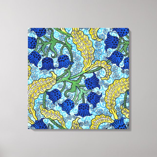 Lily of the Valley Flowers Art nouveau Canvastryck (Framsida)