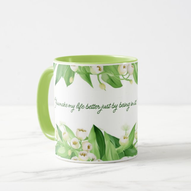 Lily of the Valley FLowers | Bidrag till Mamma | Mugg (Framsida vänster)