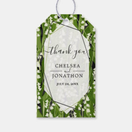 Lily of the Valley Greenery Bröllop Tack Presentetikett