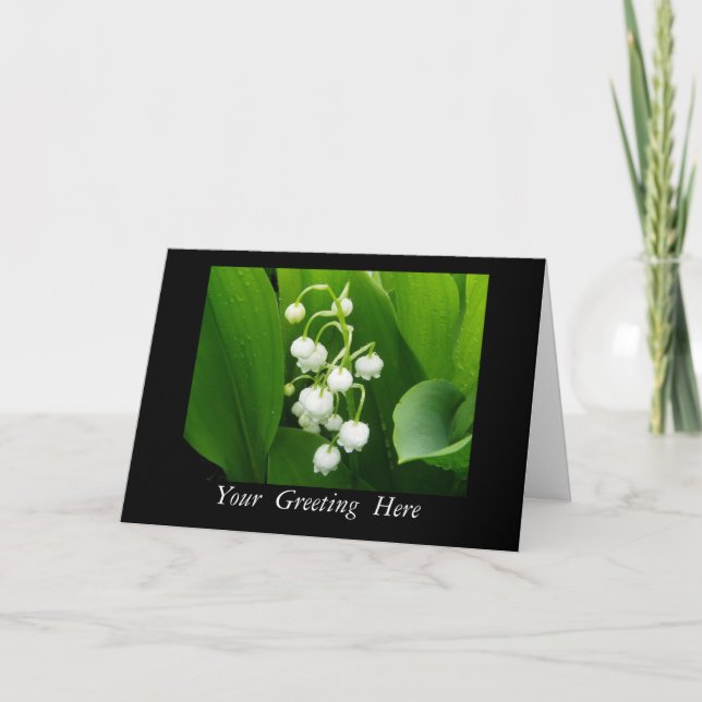 Lily of the Valley Greeting Card Tack Kort (Framsida)