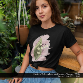 Lily of the Valley Happiness Watercolor Stil T Shirt