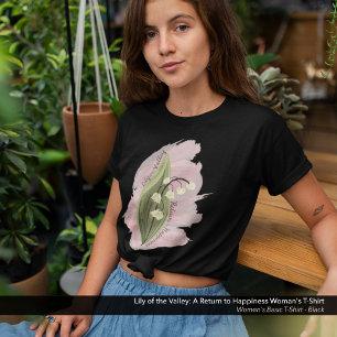 Lily of the Valley Happiness Watercolor Stil T Shirt
