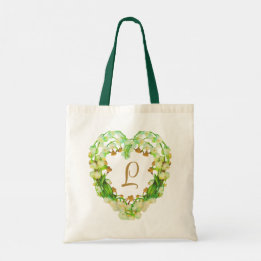 Lily-of-the-Valley Heart-Personligen Tygkasse