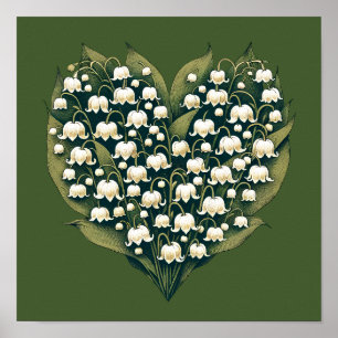 Lily of the Valley Heart Wandeans Poster