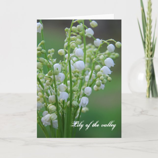 Lily of the valley helgkort (Framsida)