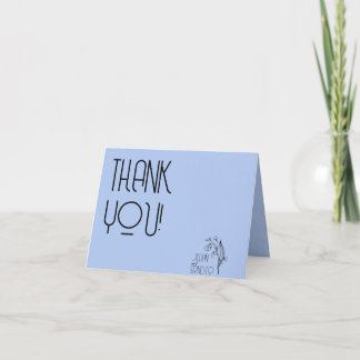 Lily of the Valley II Light Blue Solid Anpassnings Tack Kort