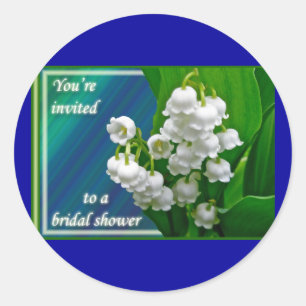 Lily of the Valley Inbjudningskort för möhippan St Runt Klistermärke