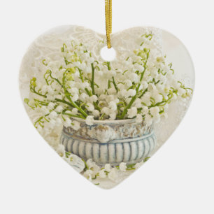 Lily of the Valley Julgransprydnad Keramik