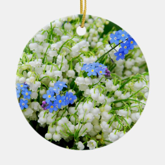 Lily of the valley julgransprydnad keramik (Framsidan)