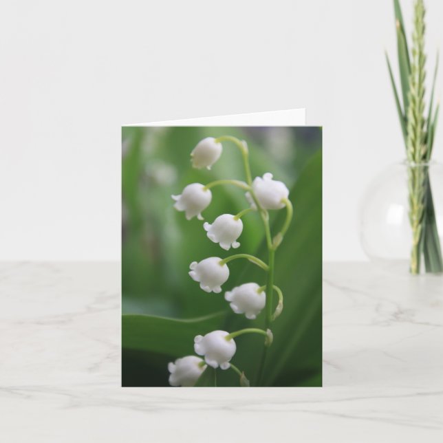 Lily of the Valley Klockor Note Card Tack Kort (Framsida)
