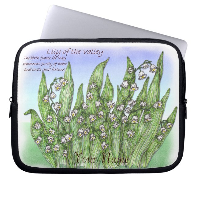 Lily of the Valley Laptop Fodral (Framsidan)