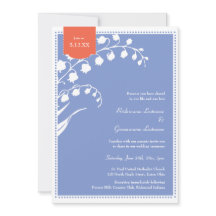 Lily of the Valley Lila Vår Party Inbjudan