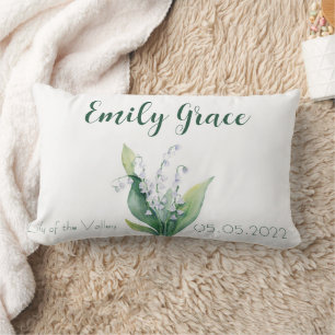 Lily of the Valley May Birth Flower Lumbarkudde