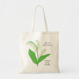 Lily of the Valley May Birth Month Flower Bag Tygkasse